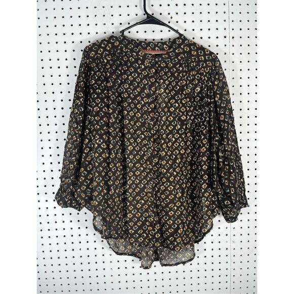 Anthropologie geometric pattern boho blouse - Picture 1 of 8